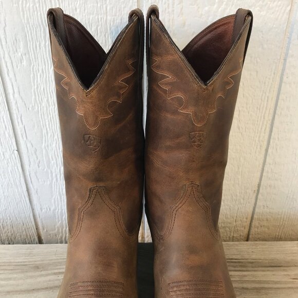 Ariat Sedona Mens Brown Leather Cowboy Western Ranch Boots 11 EE 34625 - Picture 10 of 13